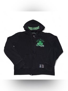 NBA 4 Her UNK Women XL Boston Celtics Full Zip Hoodie Black